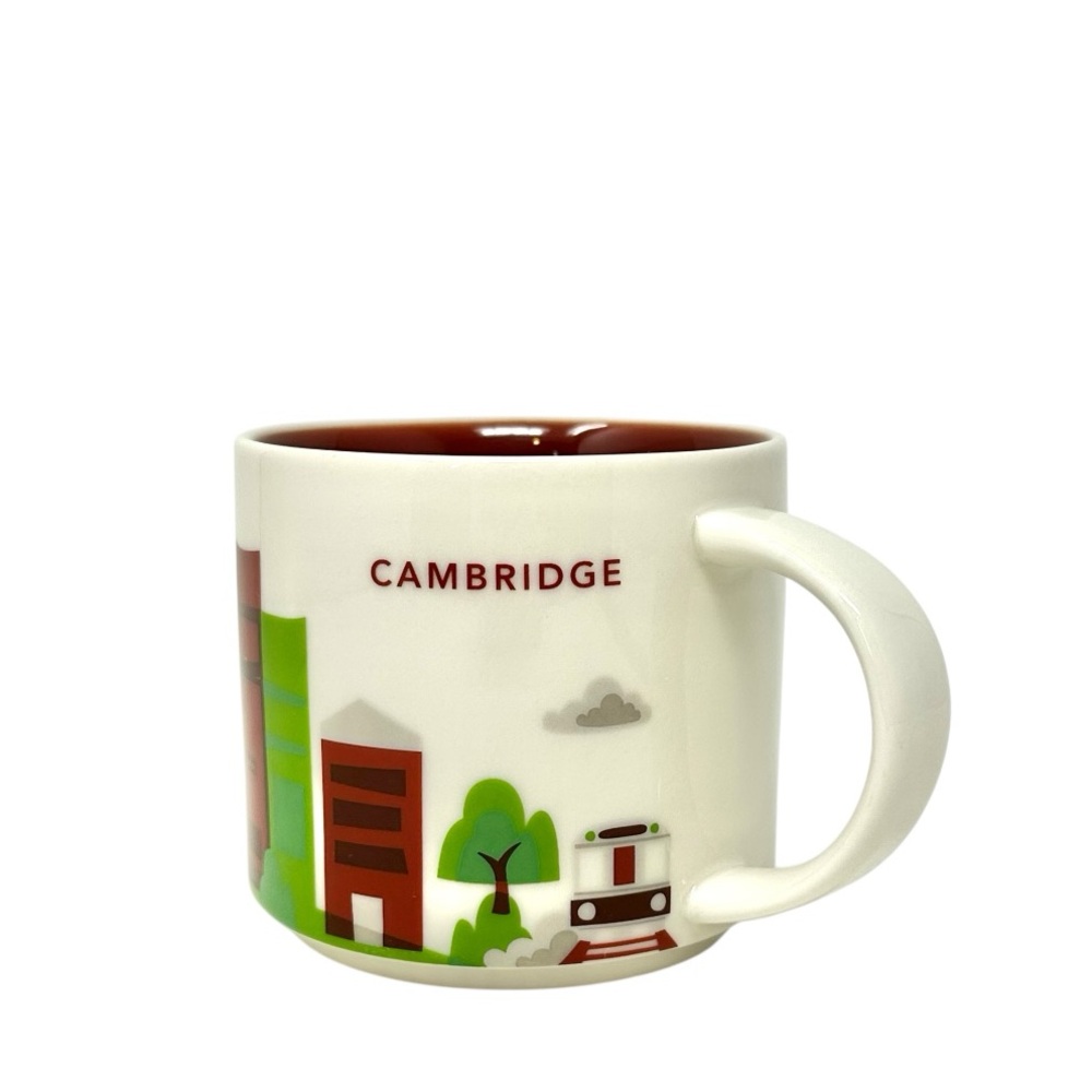 Starbucks Cambridge Mug You Are Here Collector Series Coffee Cup White Brown